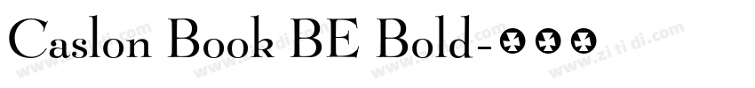 Caslon Book BE Bold字体转换